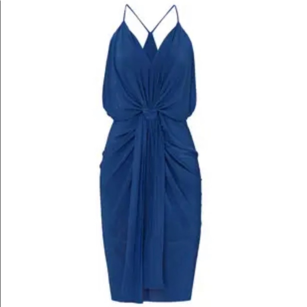 Misa Los Angeles Blue Domino dress